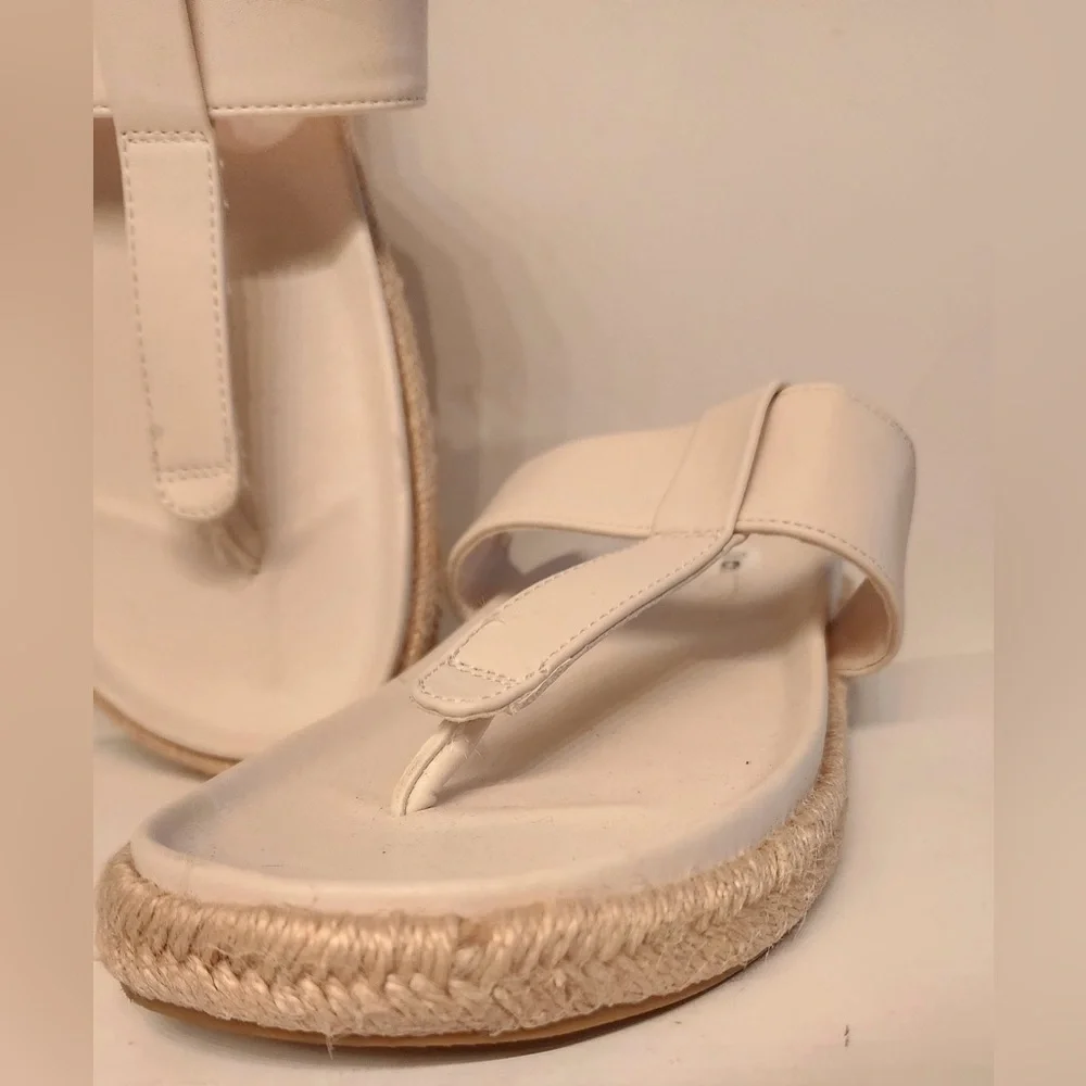 Joie Women's Nacho Espadrille Women’s Off White Sandals Slides Size 9